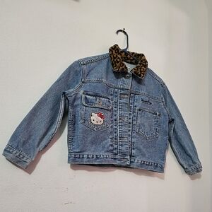 Kids Vintage union bay cheetah denim jacket